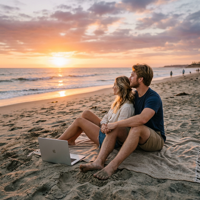 Persona relajada en una hamaca con libertad financiera