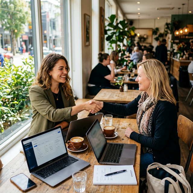 Emprendedor cerrando un acuerdo