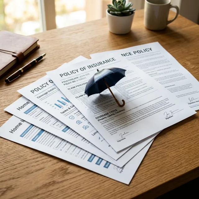 Paraguas protegiendo de la lluvia como metáfora de seguros