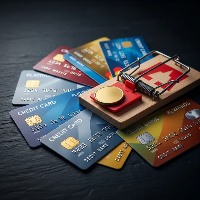 Tarjeta de crédito con anzuelo