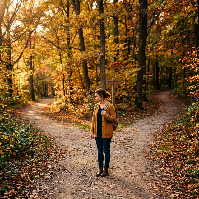 Encrucijada de caminos con señales
