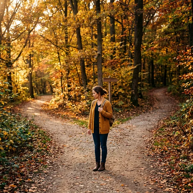 Encrucijada de caminos con señales