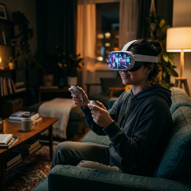 Mundo virtual con elementos digitales