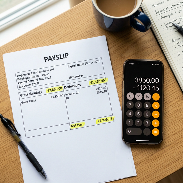 Sección de devengos de una nómina